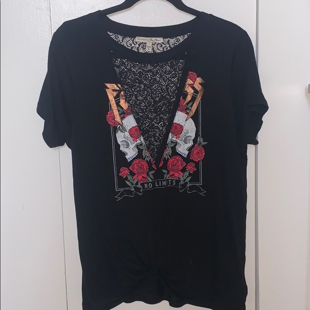 Express Graphic Tee with mesh detail